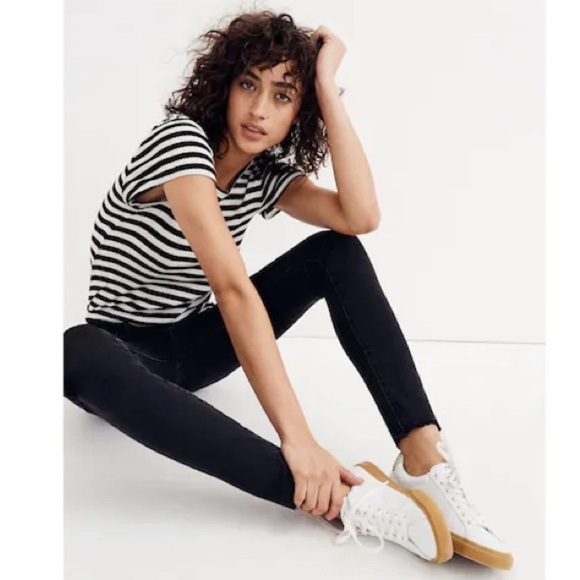 MADEWELL 9" High-Rise Skinny Jeans Black Wash Lunar Classic Denim 29 90’s Crop - Picture 2 of 8